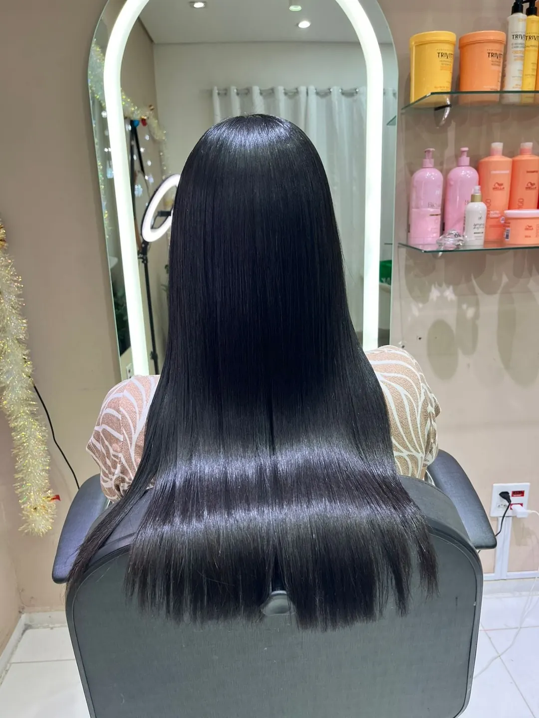 Cabelo preto longo e brilhante — portfólio do Espelho de Diva